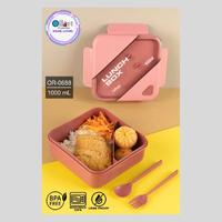 Gambar Lunchbox 2 Sekat New Look & Design OR-0688 Kotak Makan 1000ML + Sendok - Kuning dari Ollahomeliving Kota Bogor 3 Tokopedia