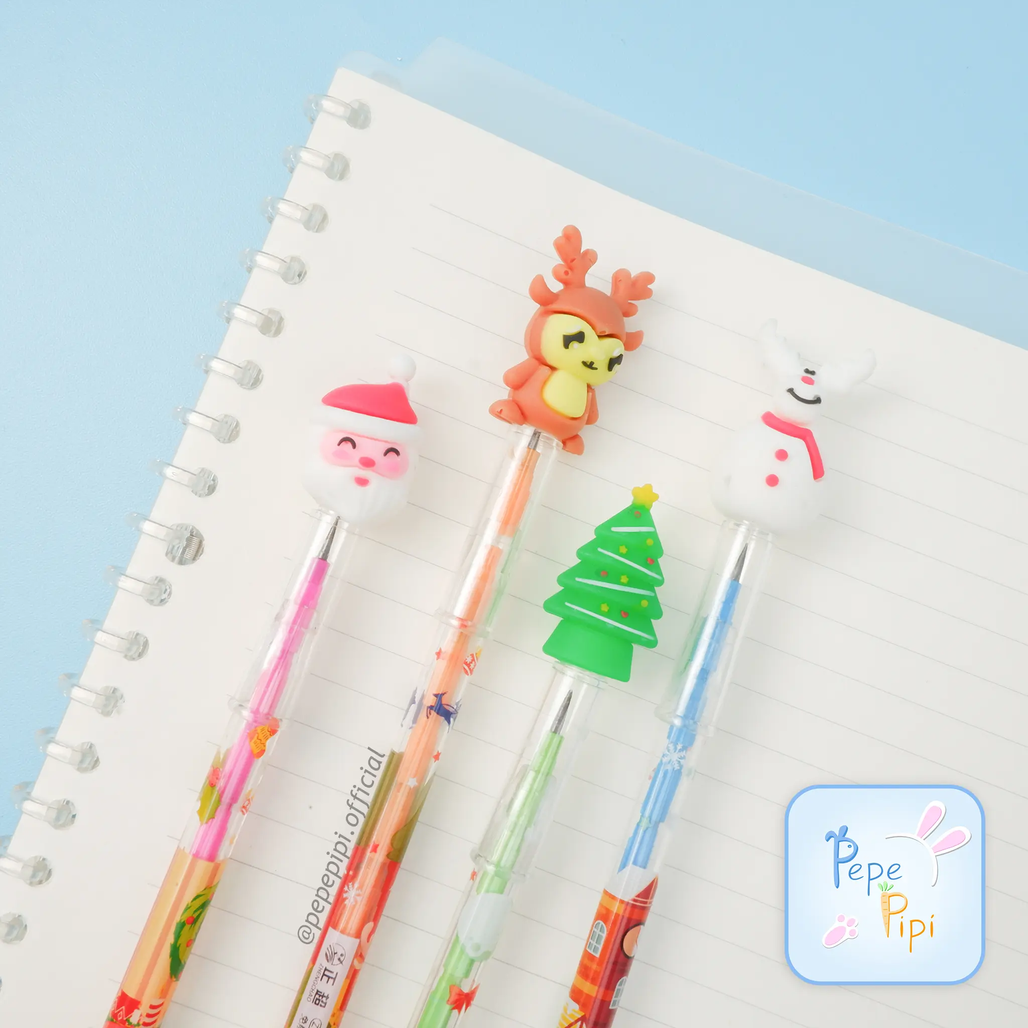 Pensil Susun Natal Peluru Banzia Bensia Christmas Santa Pohon Rusa Sno