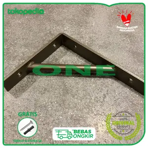 Rak besi siku dinding penyangga papan tebal plat 4 mm behel 8mm