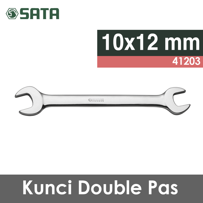 Gambar SATA TOOLS Kunci Pas Double 10mm x 12 mm - Double Openend Wrench 41203 dari SATA OS Kota Administrasi Jakarta Utara Tokopedia