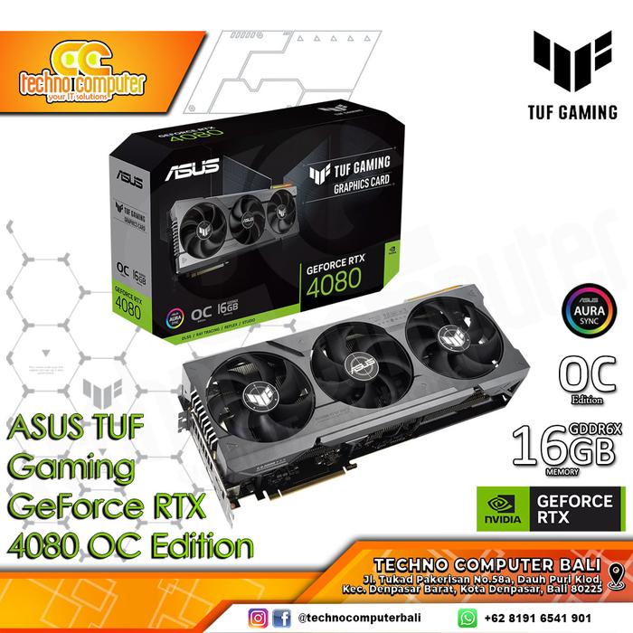 Gambar VGA ASUS TUF GAMING GeForce RTX 4080 OC Edition 16GB GDDR6X dari Techno Computer Bali Kota Denpasar Tokopedia