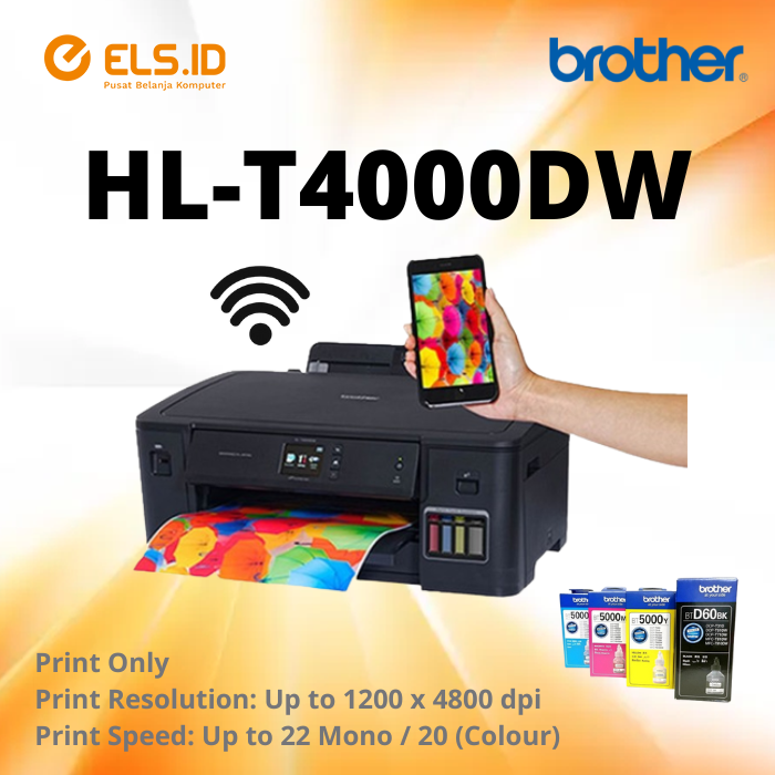 Gambar Printer Wireless Brother HL-T4000DW A3 with Duplex Automatic dari Els Computer Kota Yogyakarta Tokopedia