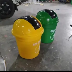 TEMPAT/TONG SAMPAH FIBER SINGLE BULAT KAPASITAS 50 LITER