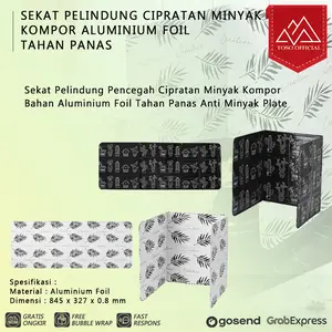 SEKAT PELINDUNG CIPRATAN MINYAK KOMPOR ALUMINIUM FOIL TAHAN PANAS