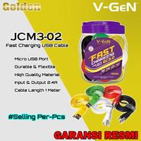 Gambar V-Gen Vgen JCM3-02 Kabel Data Charger USB Micro Gepeng Resmi dari Golden Celluler Kota Administrasi Jakarta Pusat 1 Tokopedia