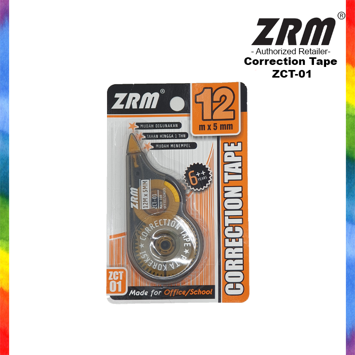 Gambar ZRM ZCT-01 Tip Ex Pita / Correction Tape 12m dari SDI ZRM Indonesia Kota Administrasi Jakarta Barat Tokopedia