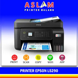 Printer Epson EcoTank L5290 L5590 WiFi Print Scan Copy Fax Pengganti L5190