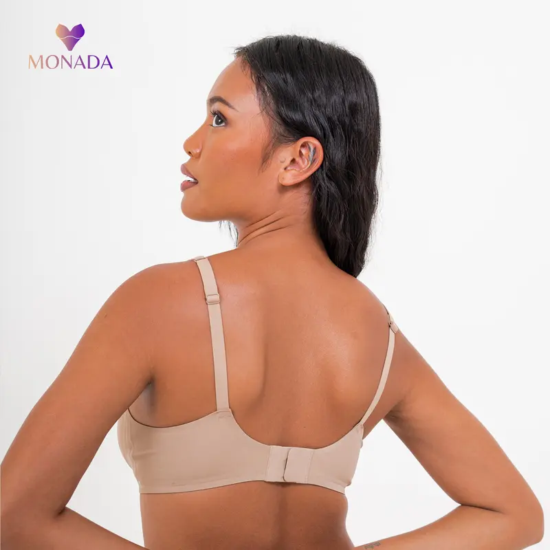 Monada Premium Seamless V-Neck Bra Tanpa Kawat Push Up Anti Gerah 2