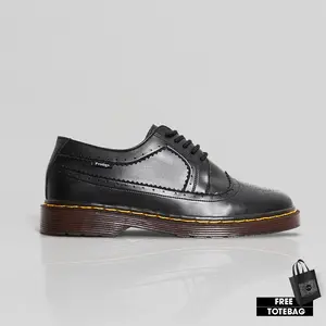 Sepatu Formal Pria Casual Pantofel Kerja Prodigo MUSI Hitam Wingtip