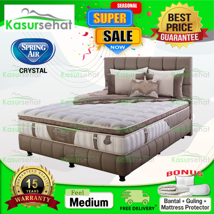 Gambar Spring Air Kasur Sprinbed Crystal - Full Set 120x200 dari kasursehat.id Kab. Tangerang Tokopedia