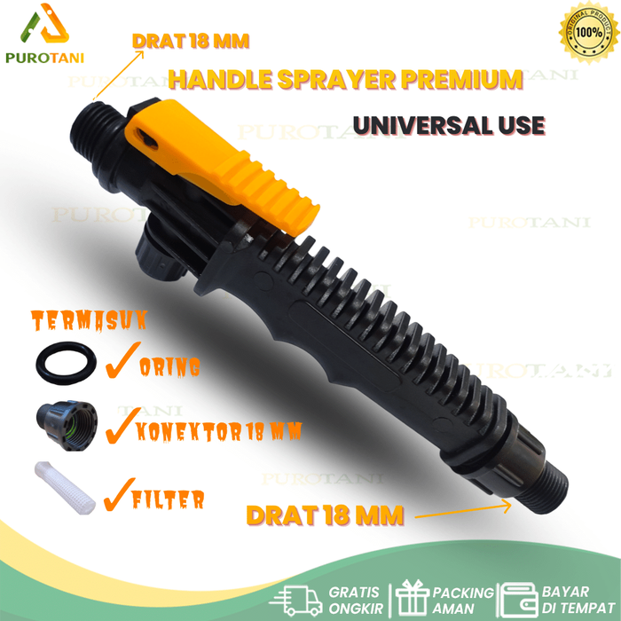 Gambar Gagang Kran Tangki semprot stop kran sprayer power handle kuning dari PUROTANI.ID Kab. Purworejo Tokopedia