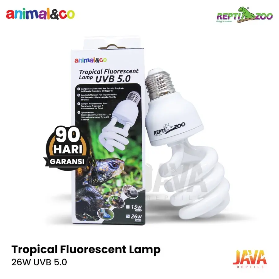 Animal&co Tropical Fluorescent UVB 5.0 Lampu Reptile by Reptizoo - 26W