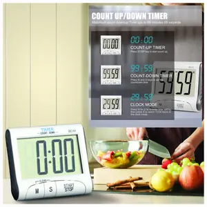DS 2in1 Timer Masak Dapur Dengan Jam Digital Penghitung Waktu
