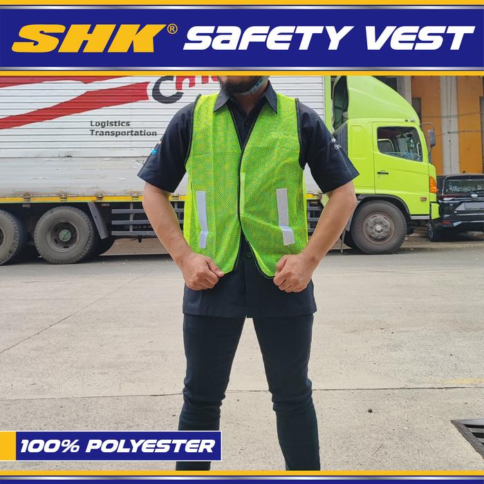 Gambar SHK Rompi Proyek Jaring Safety Vest Hijau Scot Lite size L dari sherlock tools Kota Administrasi Jakarta Timur Tokopedia