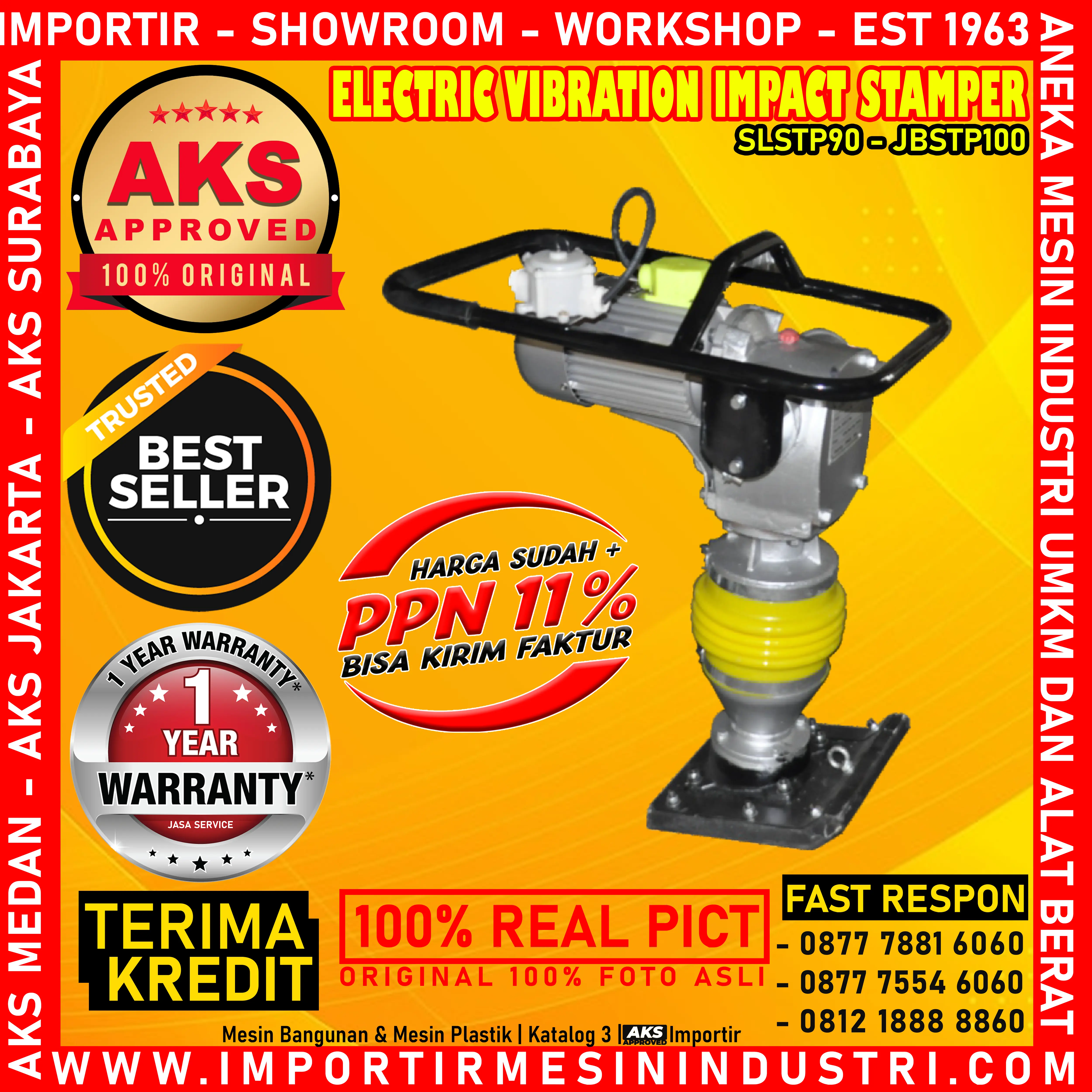 Mesin Pemadatan / Pemadat Tanah/ Aspal AKS-SLSTP90