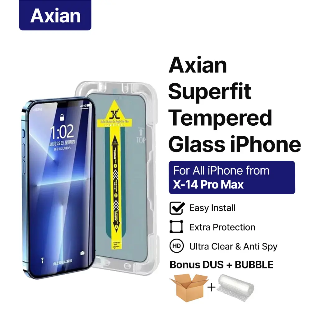 Superfit Tempered Glass iPhone Axian X XR XS 11 12 13 Pro Max