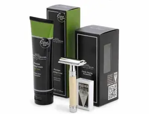 DE87 Imitation Ivory Razor, Shaving Crea Gift Set (Aloe Vera)