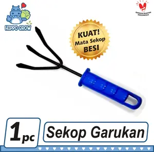 Sekop Garukan Garpu Besi Kecil Hitam untuk Berkebun Tanaman