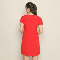 Gambar FAME - V-Neck Dress Wanita Merah - 9510694 - S dari FAME Official Kota Surabaya 3 Tokopedia