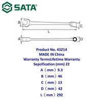 Gambar KUNCI RING PAS 22 MM 43214 FULL POLISH COMBINATION RATCHET WRENCH SATA dari SATA OS Kota Administrasi Jakarta Utara 5 Tokopedia
