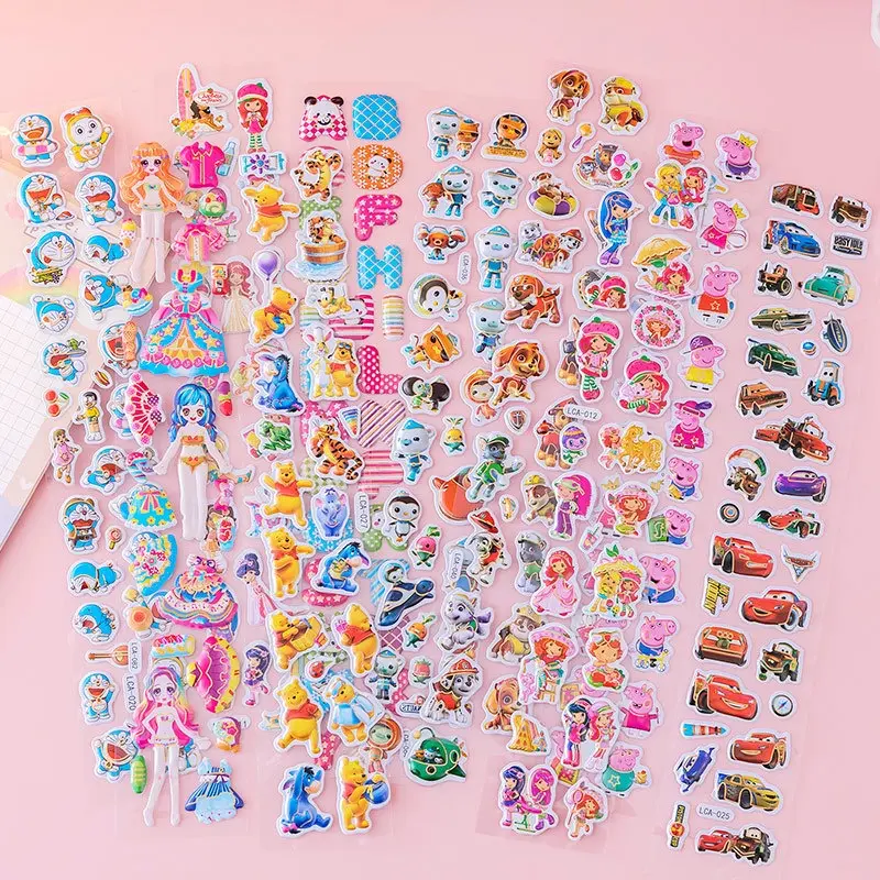 Stiker Timbul Lucu 3D Karakter – Hiasan Buku, Jurnal, Scrapbook, DIY