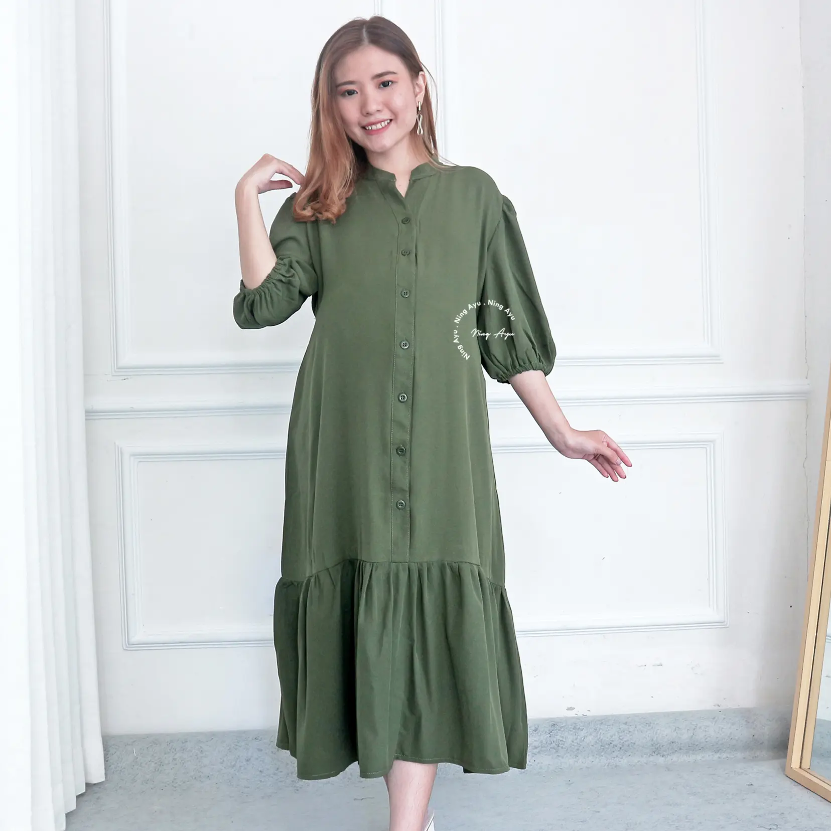 MAMAHAMIL Dress Hamil Menyusui Modis Modern Casual Nyaman - DRO 1024