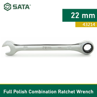 Gambar KUNCI RING PAS 22 MM 43214 FULL POLISH COMBINATION RATCHET WRENCH SATA dari SATA OS Kota Administrasi Jakarta Utara 1 Tokopedia