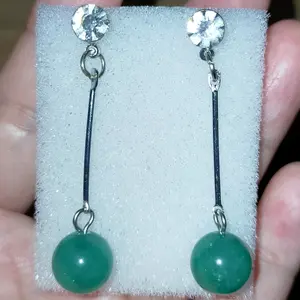 Anting Fashion Batu Green Aventurine