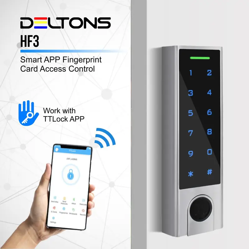 Fingerprint Smart Door Access Control HF3 13.56MHz Waterproof Outdoor 1