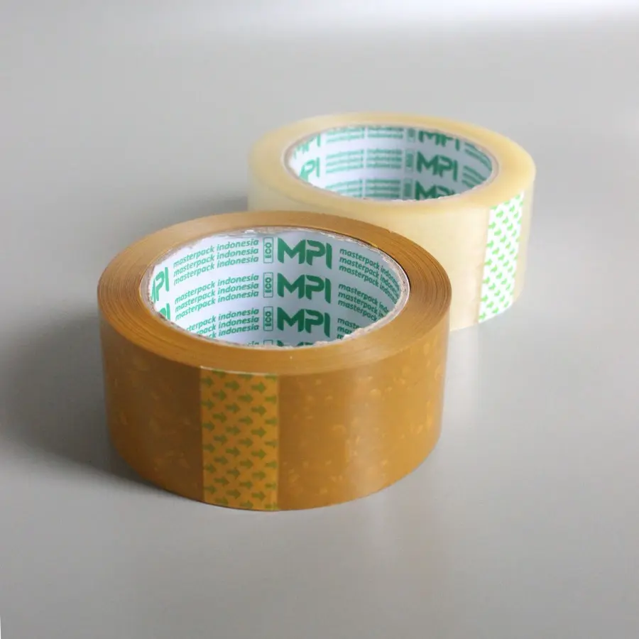 Lakban Bening Coklat 45mm x 100 yard MPI Ekonomis Selotip Isolasi 2"