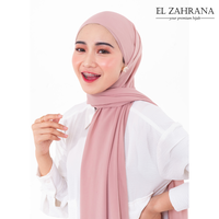 Gambar EL ZAHRANA PASHMINA CERUTY BABYDOLL PASMINA POLOS CERUTI BABYDOL - Putih dari El Zahrana Kab. Gresik 1 Tokopedia