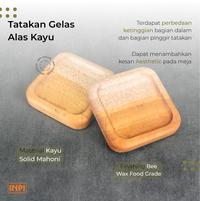 Gambar Tatakan Gelas Kayu Foodsafe - INPI HOUSE dari INPI HOUSE Official Kota Bandung 4 Tokopedia