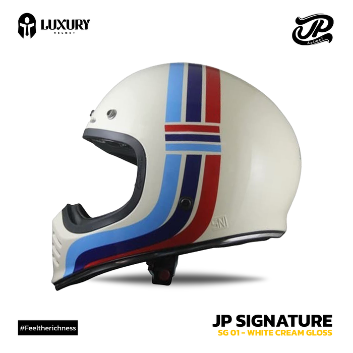 Gambar Helm Cakil - JP RETRO SIGNATURE - SG01 - Classis dari LuxuryHelmet Kota Depok 5 Tokopedia