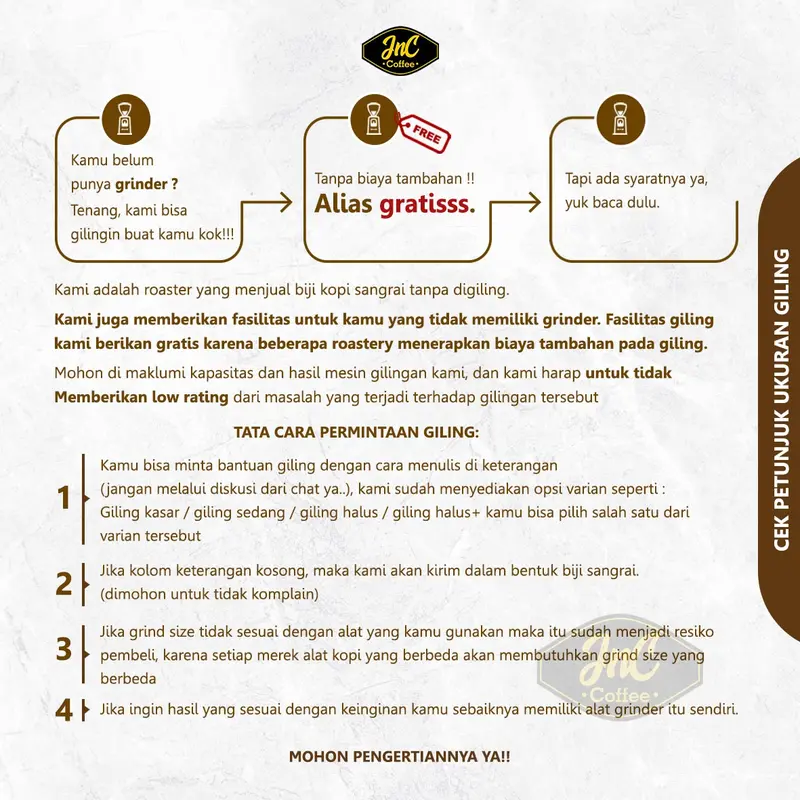 Biji Kopi Bubuk Robusta Lampung JnC Coffee 1 Kg 1kg 2