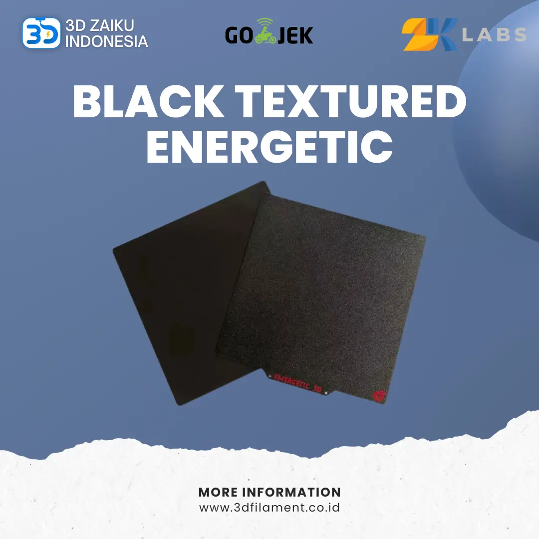Original Black Textured Energetic 2 Sided PEI 3D Printer Magnetic Bed