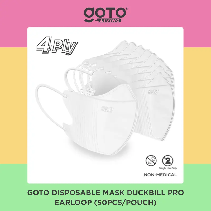 Goto DB 4 Pro Masker Duckbill Mask 4 Ply Facemask Earloop Warna 4Ply 1