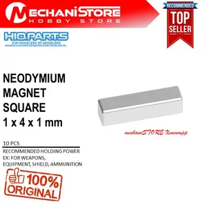 HIQ PARTS NEODYMIUM MAGNET SQUARE 1x4x1 MM - HIQPARTS N52 MAGNET