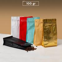 Gambar Packaging Biji Kopi 100gr - Flat Bottom Pouch Coffee Bean Bag Valve - Putih dari Conalli Kota Administrasi Jakarta Barat 1 Tokopedia