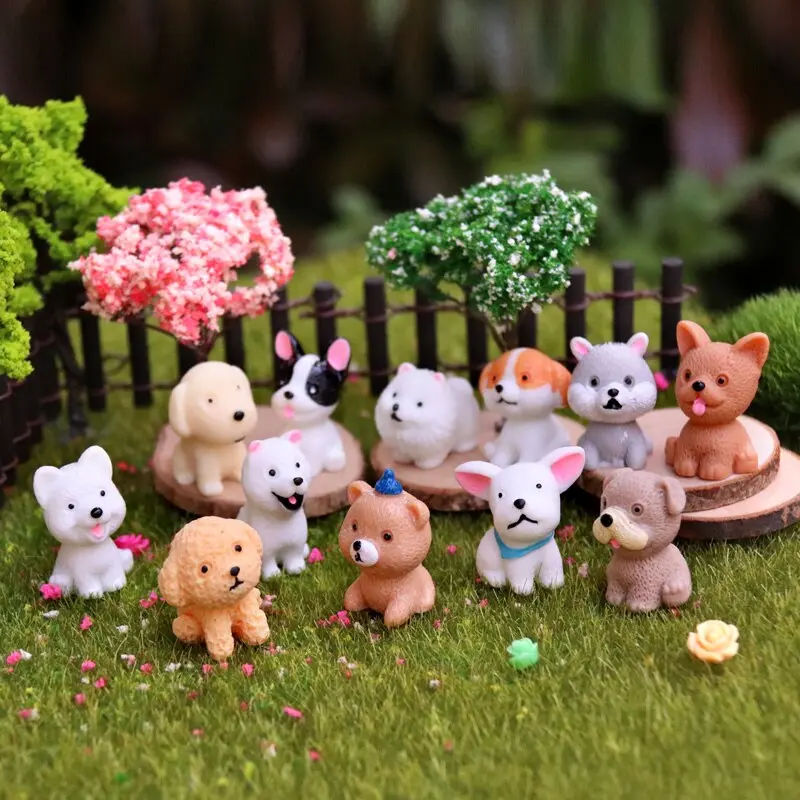 Miniatur Anjing Lucu Ornamen Bonsai Maket Diorama OB43