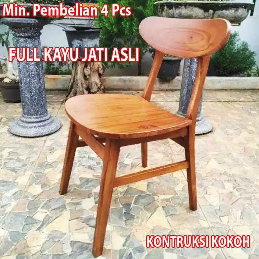 Grosir Kursi Cafe Kayu Jati Minimalis - Kursi Makan Model Scandinavian