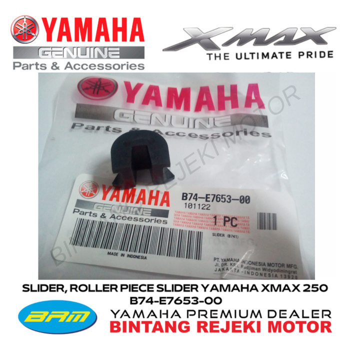 Gambar SLIDER, ROLLER PIECE SLIDER YAMAHA XMAX 250 B74-E7653-00 dari Yamaha Bintang Rejeki Motor Kab. Bandung Tokopedia