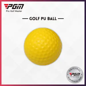 PGM Yellow Soft Elastic Indoor Practice PU Golf Ball | Bola Latihan