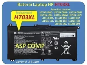 Baterai HP 14s-CF2075TU 14s-CF3076TU 14s-CF2517TU Batre Battery HT03XL
