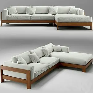 sofa sudut kayu jati perhutani