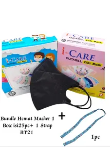 Masker Duckbill Anak 4ply Premium Quality izin Kemenkes isi 25pc 1Box