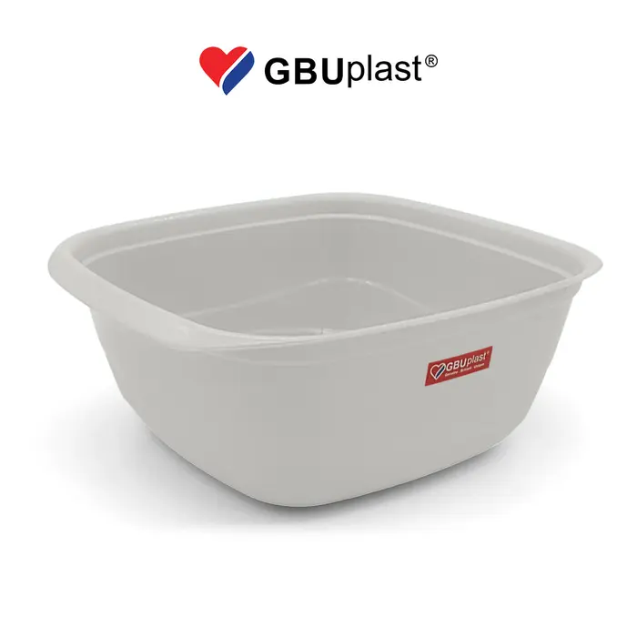 Gambar GBUplast Ruby L Baskom Segi Plastik BPA Free 7500ml Plastic Basin Wadah Serbaguna BB-006 - Putih dari GBUplast Houseware Kota Tangerang 5 Tokopedia