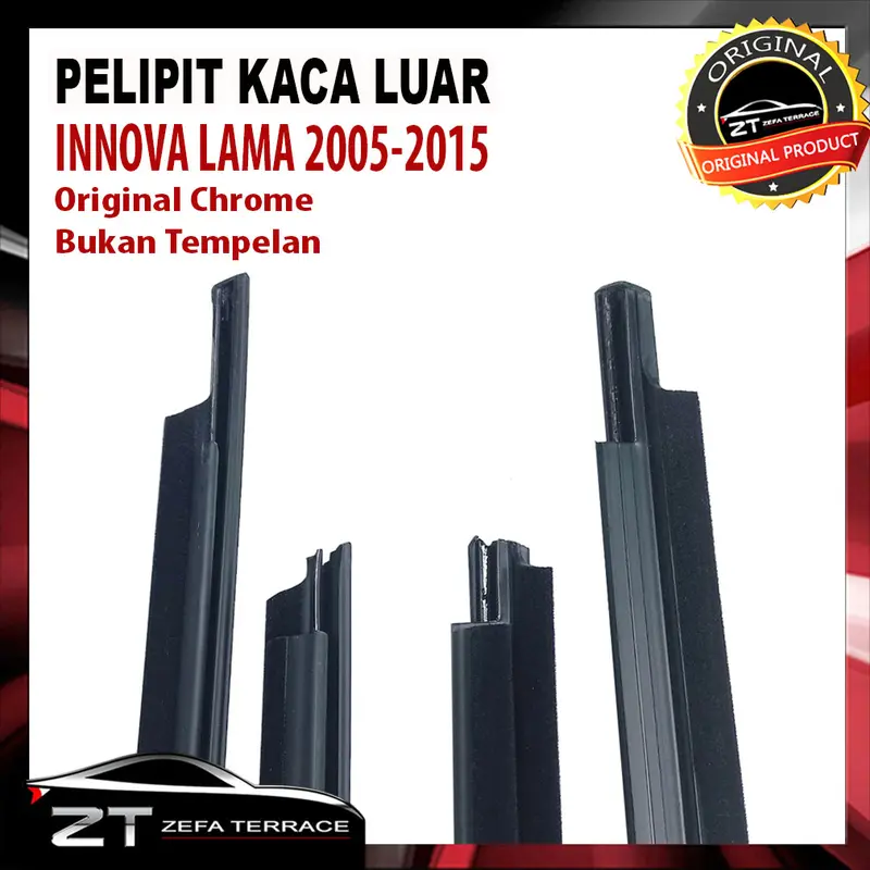 1 Set Pelipit Kaca Luar Toyota Innova Lama 2005-2015 Pelipit Chrome 4