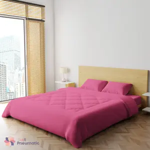 Bedcover only uk.150x230 Katun Premium polos import - pink