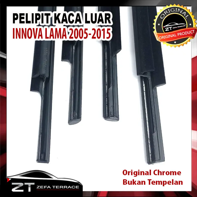 1 Set Pelipit Kaca Luar Toyota Innova Lama 2005-2015 Pelipit Chrome 3