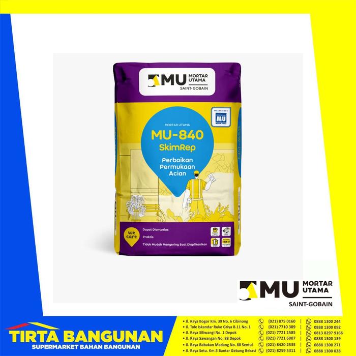 Gambar MU 840 PERBAIKAN PERMUKAAN ACIAN 25KG dari Tirta Bangunan Kota Depok Tokopedia